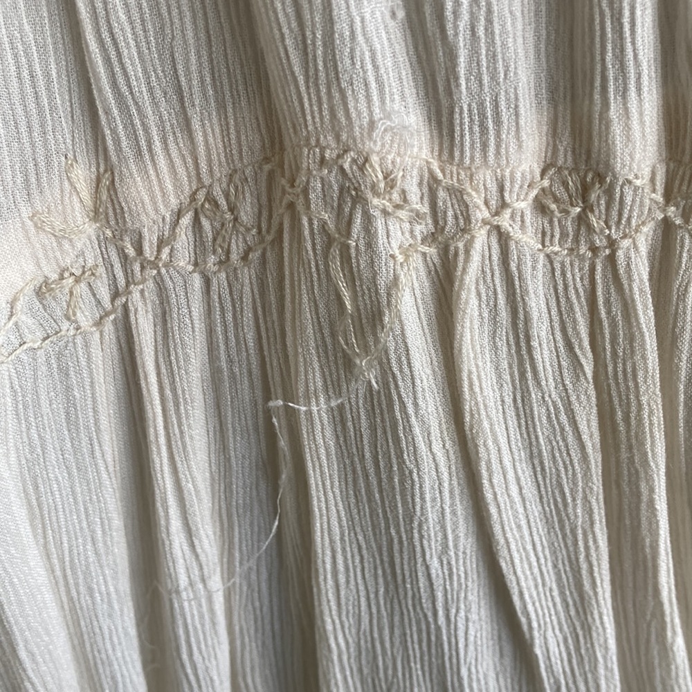 90s/ vtg Anthropologie tiered prairie babydoll dress - Picture 9 of 16